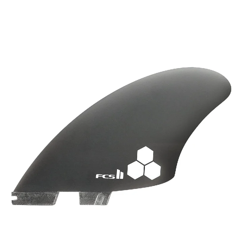 removable surfboard fins for easy storage-FCS CI Keel PG Twin Fin Set-Black-Large