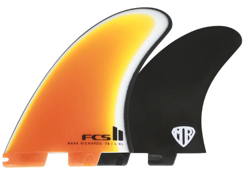 best surfboard fins for stability-FCS II MR78 PG Twin Fin Set-Sunset-XL