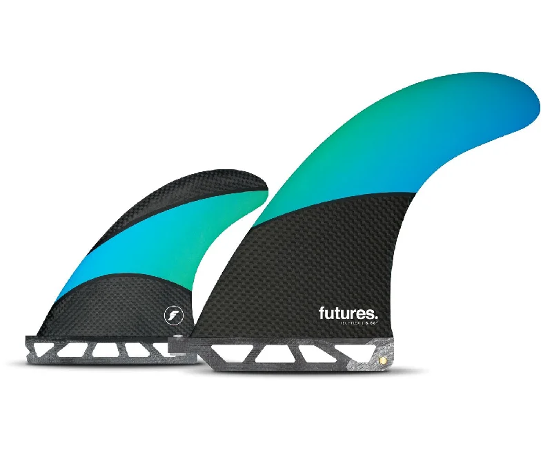 surf fins for long-term durability-Futures Techflex 2+1 Fin Set-Blue/Green