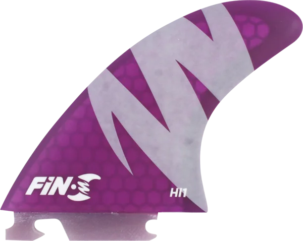 fin setups for advanced surfers-Fin-S Hi-1 Honeycomb Purple 3 Fins Surfboard FIN  -  SET OF 3PCS