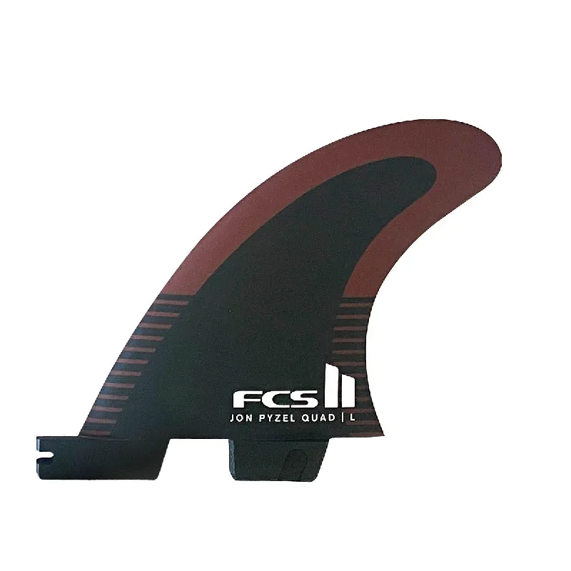 surfboard fins for maximum speed-FCS II Pyzel PC Aircore Quad Rear Fin Set-Black/Shiraz-Medium