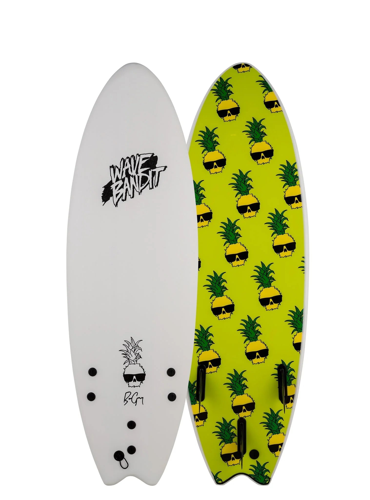 surfboards for longer-lasting performance-Wave Bandit GRAVY 6'6" Tri-WHT