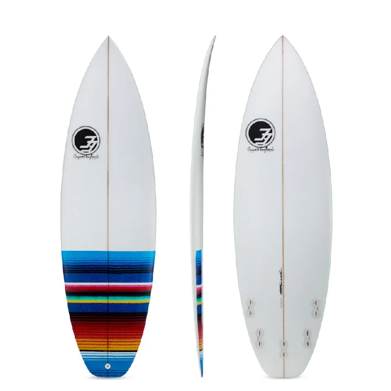 surfboards for choppy water-6'2" All Terrain Vehicle Shortboard Surfboard with Mexican Blanket Inlay (Poly)