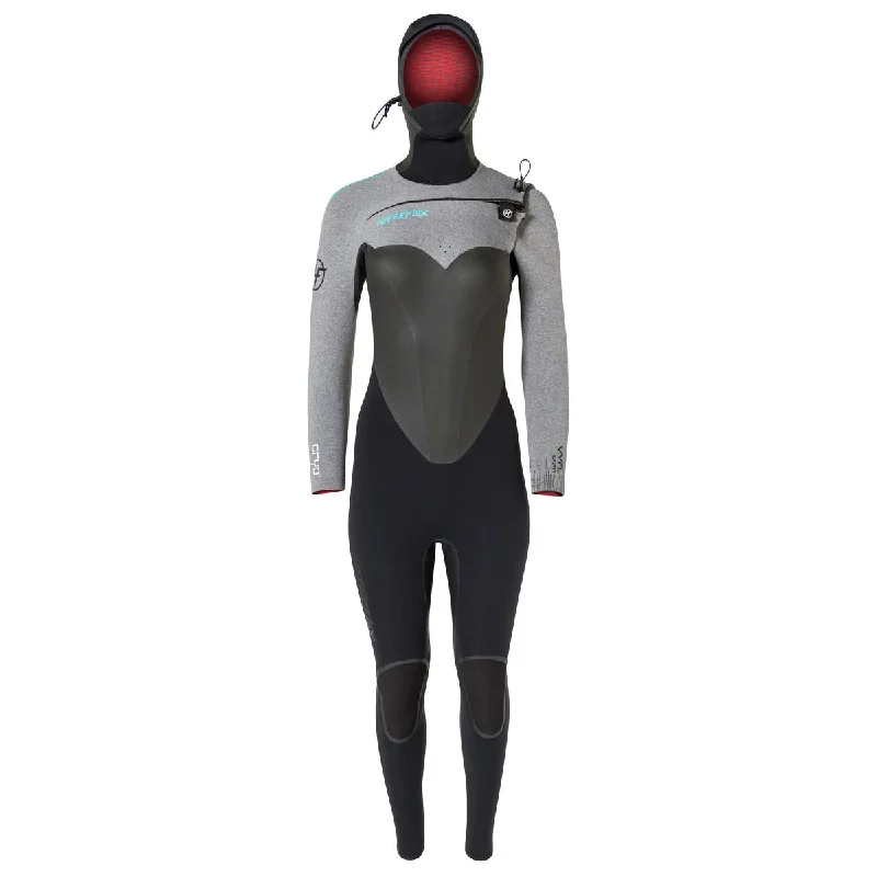 6/5 Hyperflex Womens Wetsuit Vyrl CRYO Frontzip Hooded Fullsuit - Size 12 - Final Sale