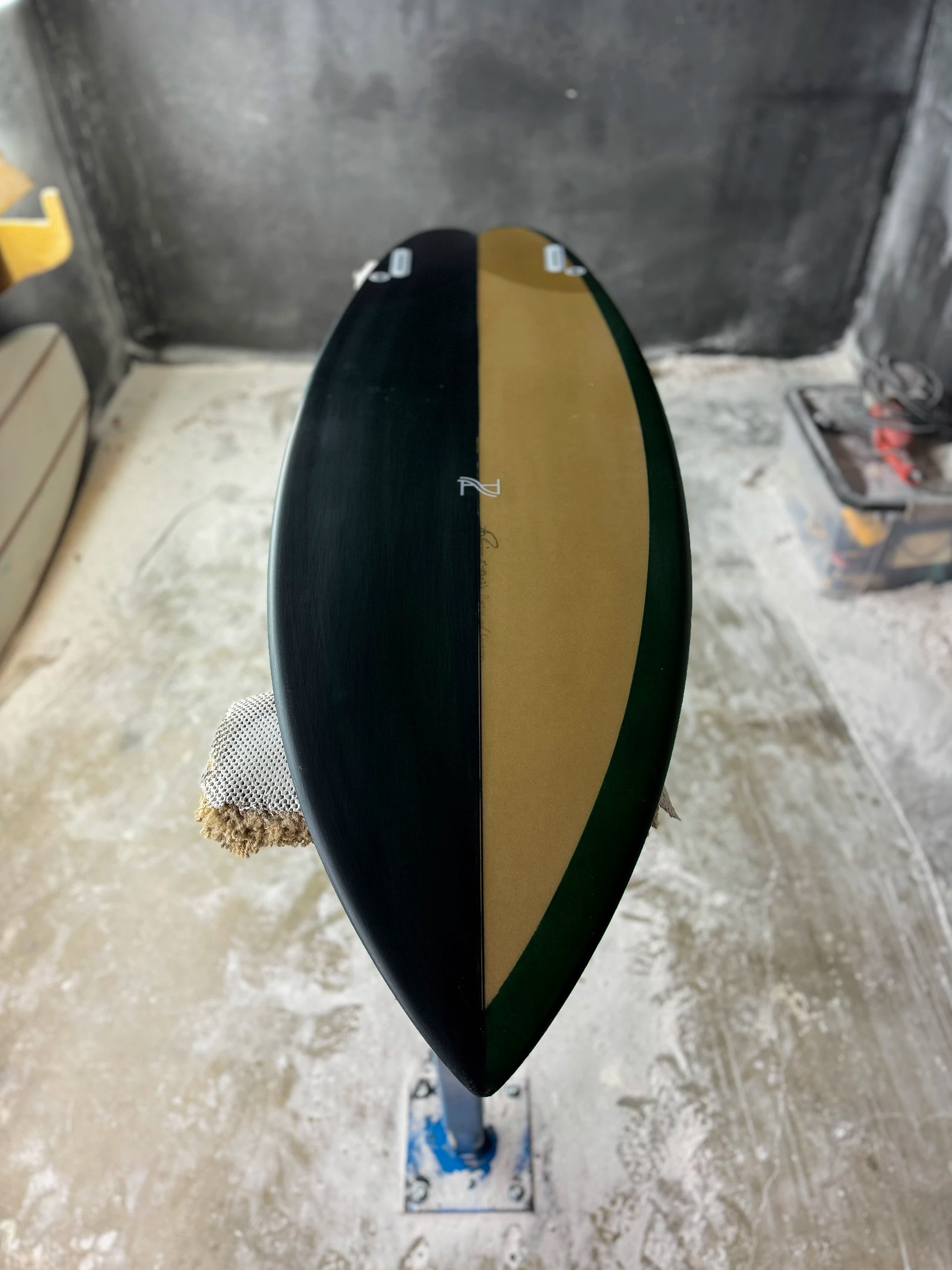 surfboards with optimal shape for waves-AH Vessels | 5'4” Gaffer Twinzer Green/Clear Surfboard