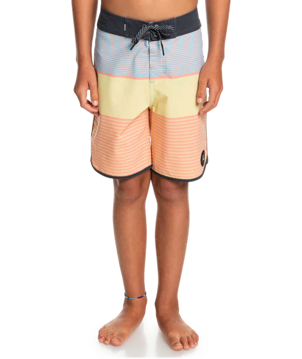 comfortable surfboard shorts-Quiksilver Kids (Little Boys) Surfsilk Tijuana 14" Elastic Swin Trunks