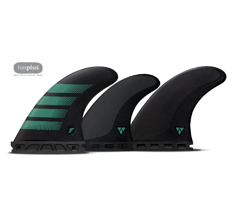 surfboards for catching waves easily-Futures F6 Alpha 5-Fin Set Carbon/Teal