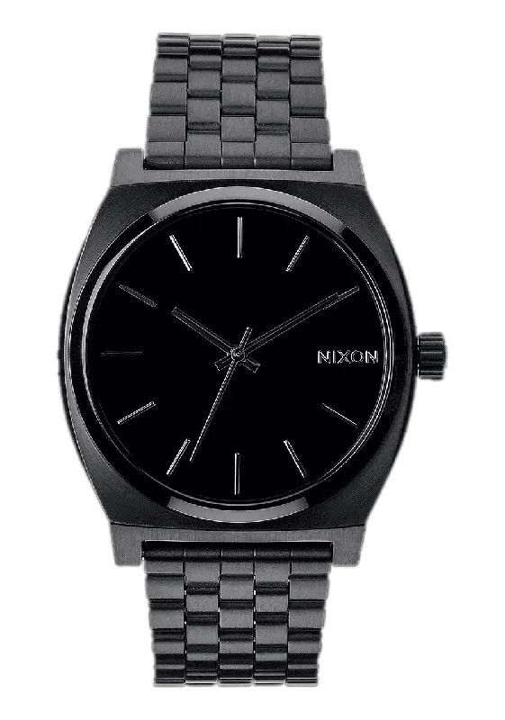 durable longboards for steady rides-Nixon Time Teller Watch All Black