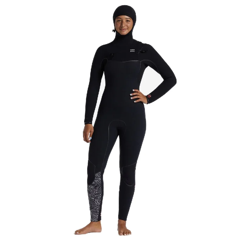 6/5 Women's Billabong Furnace Chest Zip Hooded Wetsuit