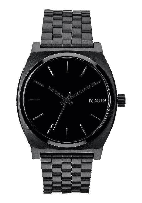 beginner-friendly surfboards for less experience-Nixon Time Teller All Black Watch