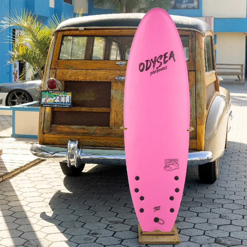 beginner-friendly surfboards-Catch Surf Odysea Skipper Team Quad 6'0 Soft Surfboard - Pink