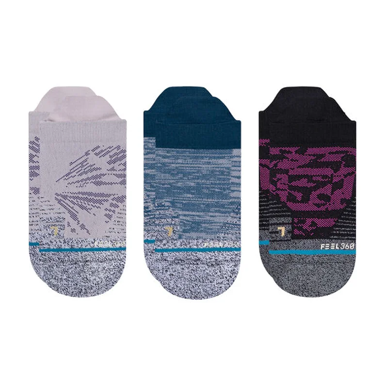 surf trunks with pockets-Stance Flutter 3-Pack Women's Socks - Multi