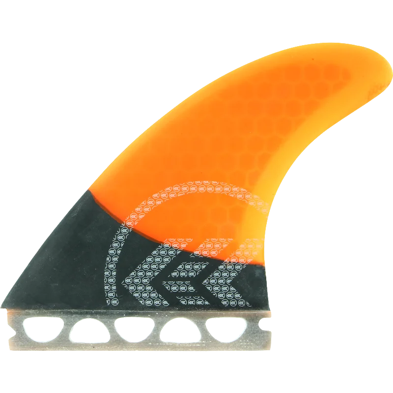 lightweight surfboard fins for speed-Kinetik Racing Joel Parkinson Carbo Tune Sml Ffs Neon Org Surfboard FIN  -  SET OF 3PCS