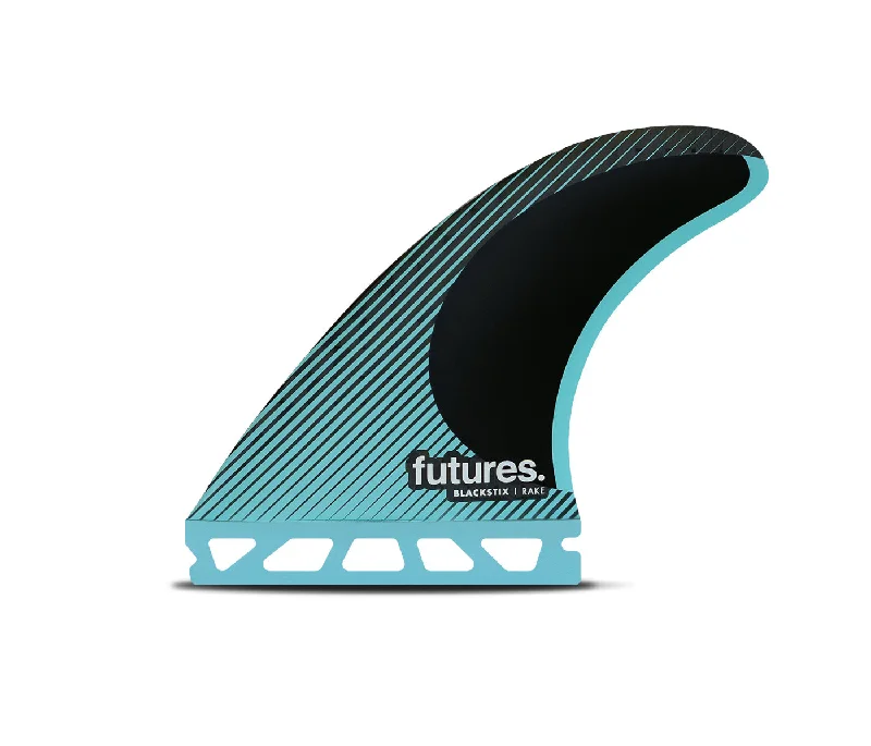 fins for longboard surfing-Futures R4 Blackstix Tri Fin Set-Blue-Small