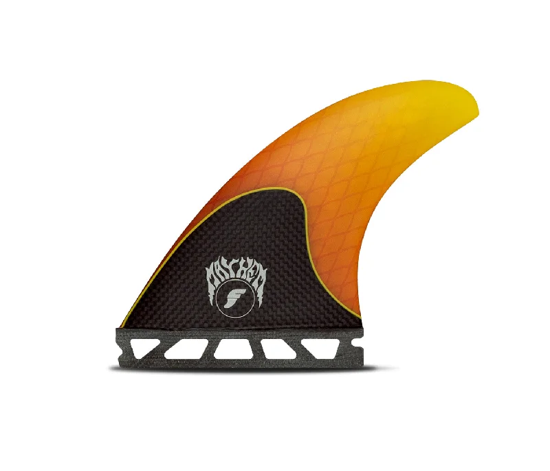 surfboard fins for precision control-Futures Fins Mayhem 3.0 Honeycomb-Carbon Thruster Fin Set Orange S