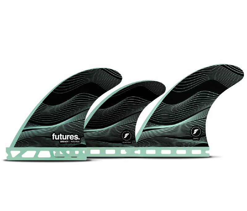 surf fins for greater wave control-Future Fins F4 Honeycomb 5-Fin Set Green S