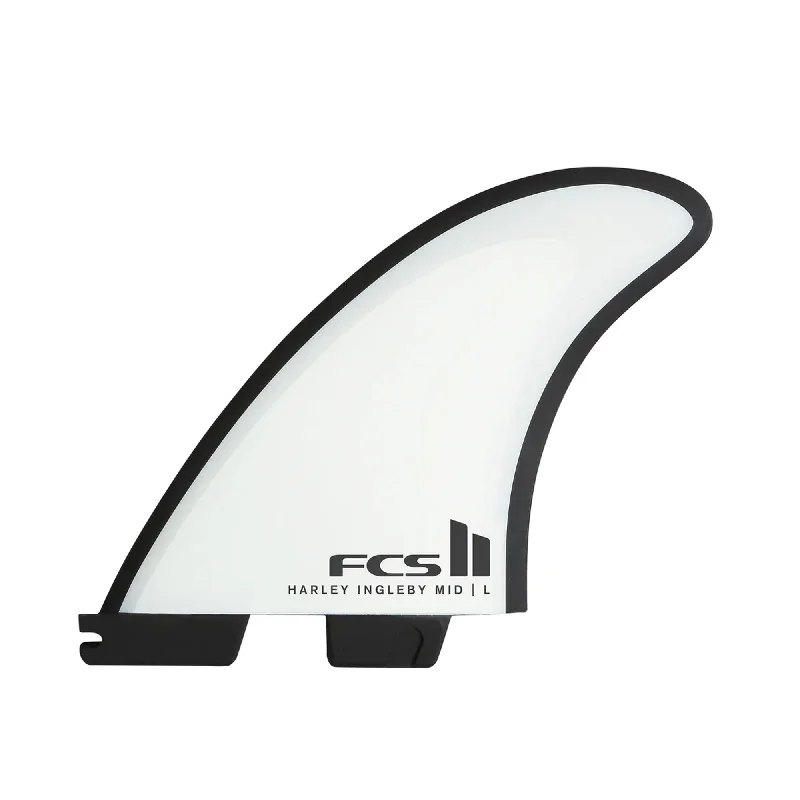 fin designs for surfboard performance-FCS II Harley Mid Tri-Quad Surfboard Fins - White/Black