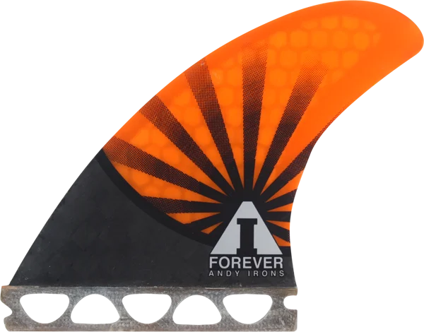 surfboard fins for maximum speed-Kinetik Racing A.Irons Carbo Tune Sml Ffs Neon Org Surfboard FIN  -  SET OF 3PCS