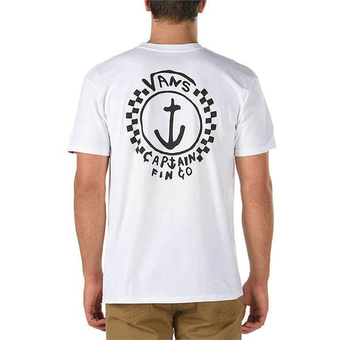 comfortable surfwear for active surfers-Vans Mens Captain Fin Anchor Short Sleeve T-Shirt