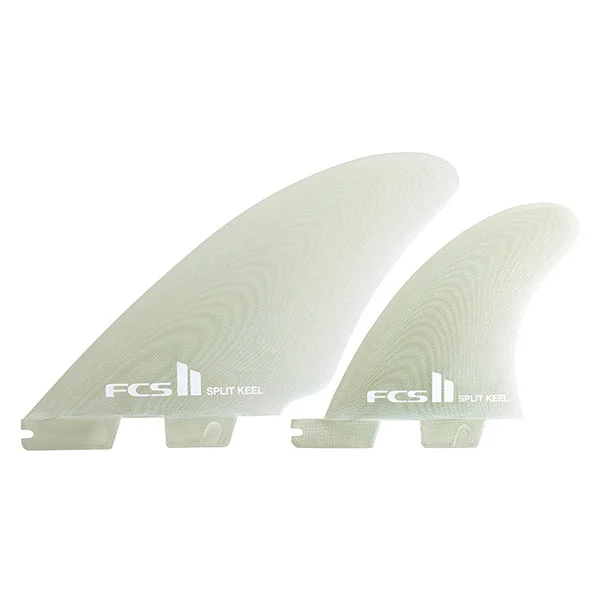 premium surfboard fins for expert surfers-FCS II PG Split Keel PG Quad Fin Set-Clear-M-L