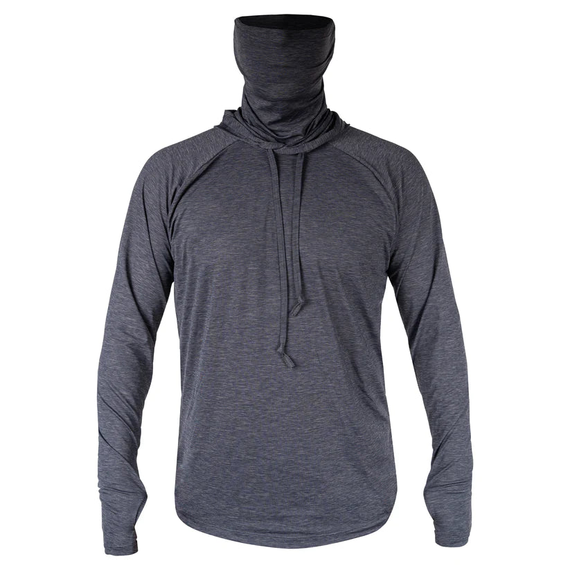 XCEL HEATHERED VENTX HOODED PULLOVER TOP W  FACE COVER UV