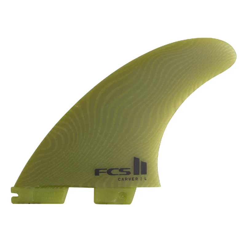 performance fins for better wave control-FCS 2 Carver Neo Glass Tri-Quad Fin Set Eucalyptus L