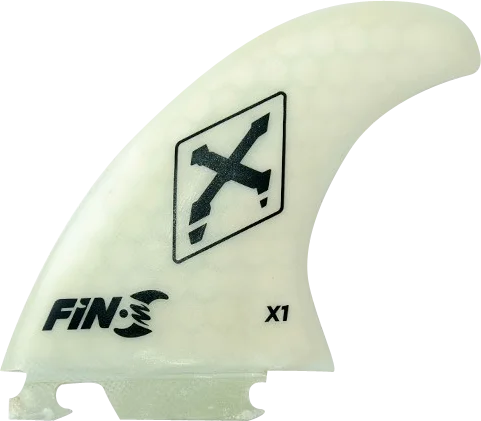 removable surfboard fins for easy storage-Fin-S x-1 Honeycomb White/Clear 3 Fins Surfboard FIN  -  SET OF 3PCS