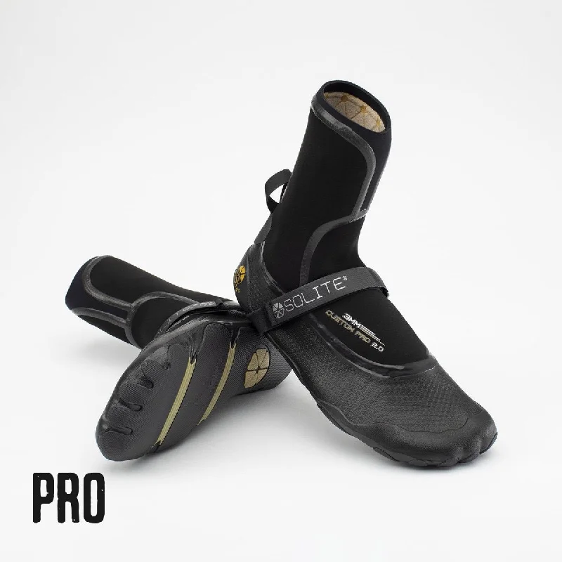 Booties 3mm SOLITE Custom Pro 2.0 (Black/Gum) Includes Heat Booster Socks