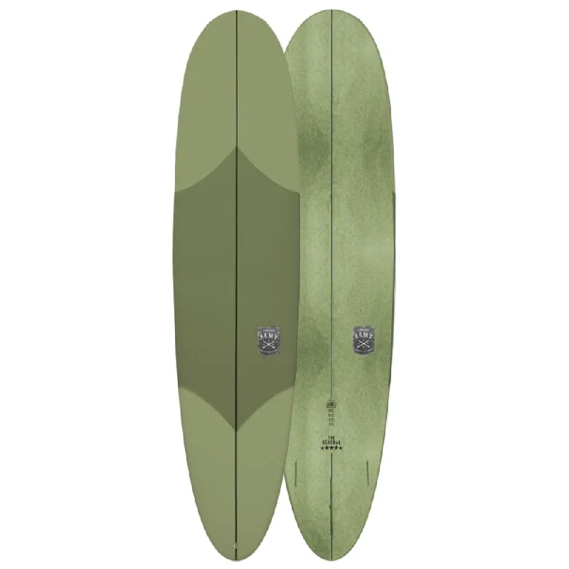 surfboards with high stability-CREATIVE ARMY THE GENERAL EPOXY-SOFTBOARD 8'0" OLIVE