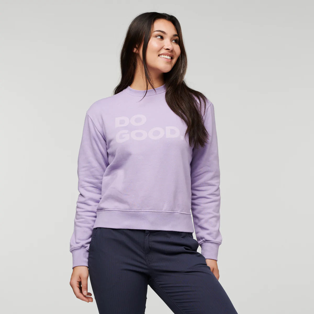 breathable surfwear for hot weather-Do Good Crew Sweatshirt - Women's - Thistle