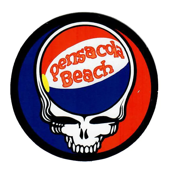 lightweight surfboards for quick maneuvers-Grateful Dead Pensacola Beach Ball Sticker