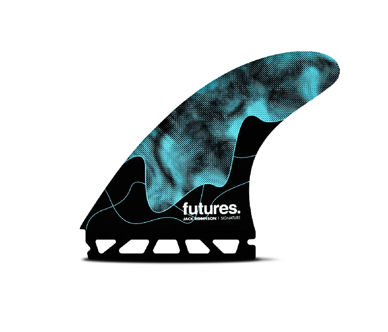 adjustable fin systems for surfboards-Futures Fins Jack Robinson Honeycomb Thruster Fin Set Aqua L