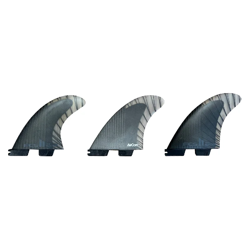 removable fins for surfboards-FCS II Reactor Tri Used Surfboard Fins - Black