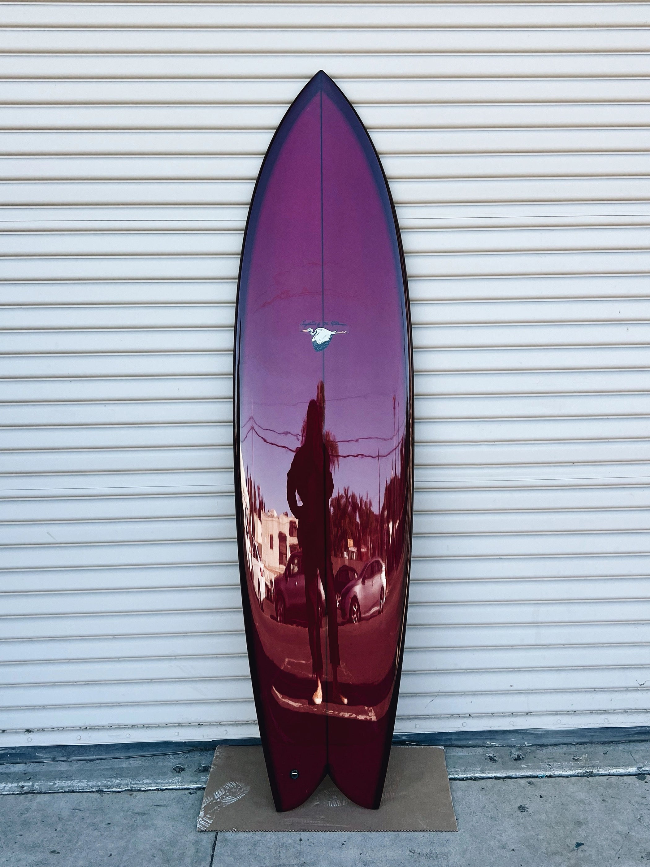 best surfboards for carving-WESTON Surfboards // 7'0" Long Fish // Beet Red Surfboard