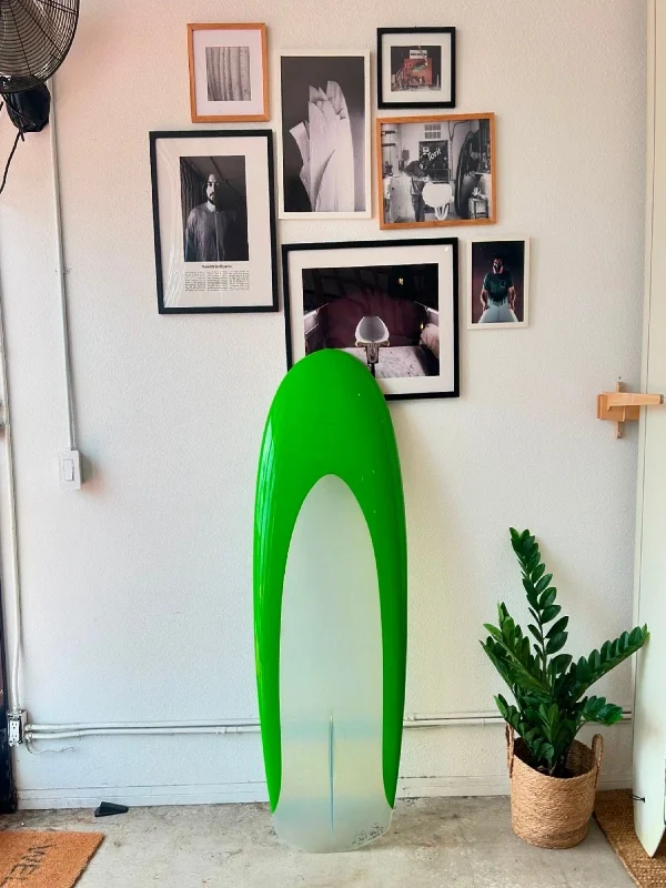 surfboards for easy wave entry-Woodin Surfboards | 5’0" GG Spoon Lemon Lime Kneeboard