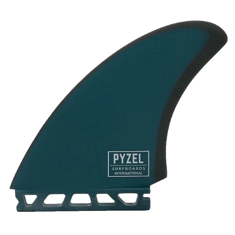 single-fin surfboards-Futures Pyzel Bobcat Fiberglass Twin Fin Set-Blue/Grey