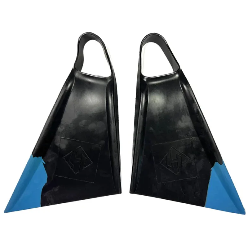 surfboard fins for lighter handling-Hubboards Air Hubb Swim Fins - Black/Aqua