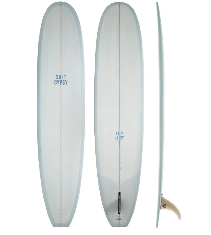 surfboards for easy wave entry-8'6 Salt Gypsy Retro Longboard - Vintage Blue