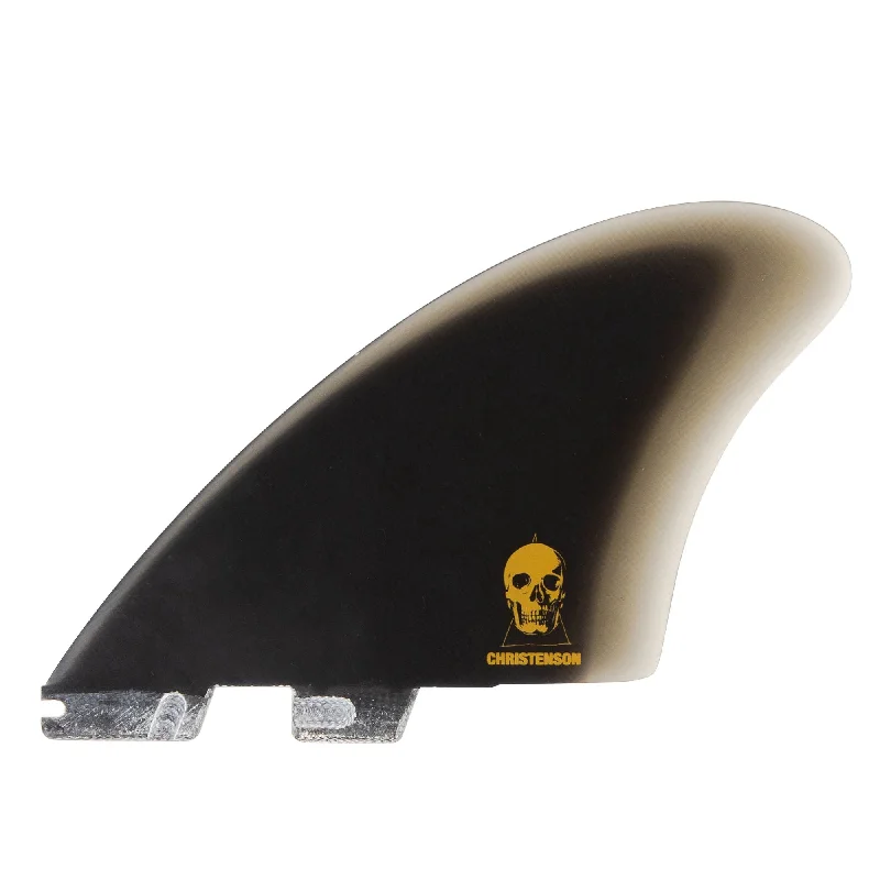 surfboard fins for greater flexibility-FCS II Christenson Keel PG Twin Fin Set-Black