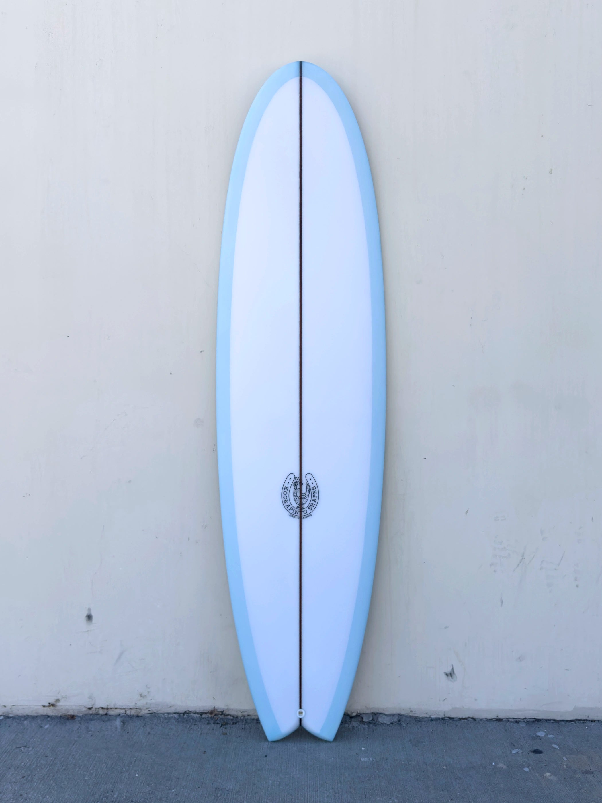 surfboards for catching waves-6'11" Fishy Noserider - Bottom Blue Tint Surfboard