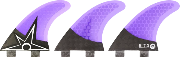 surfboard fins for improved turns-Kinetik Racing B.Irons Carbo Tune xs-S Fcs Purple Surfboard FIN  -  SET OF 3PCS