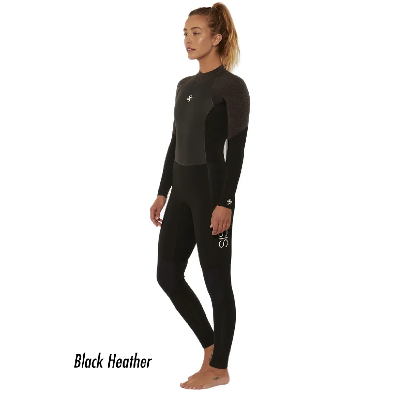 4/3mm SisstrEvolution 7 SEAS Back Zip Full Suit - Black Heather