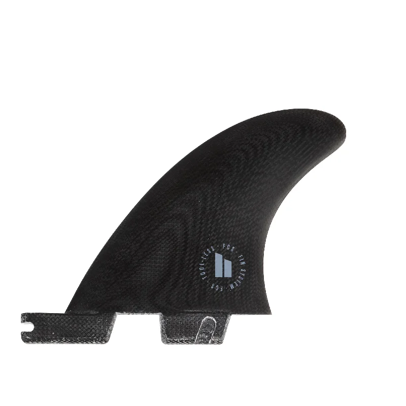 eco-friendly surfboard fins-FCS Carver Side Byte/Quad Rear PG Fin Set-Black-Small