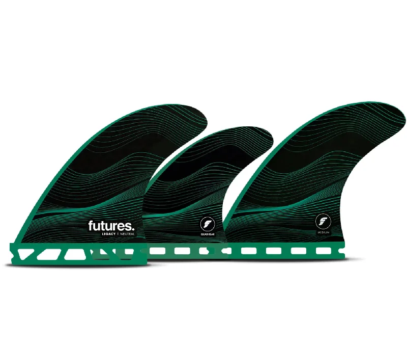 surfboard fins for improved turns-Future Fins F6 Honeycomb 5-Fin Set Green M