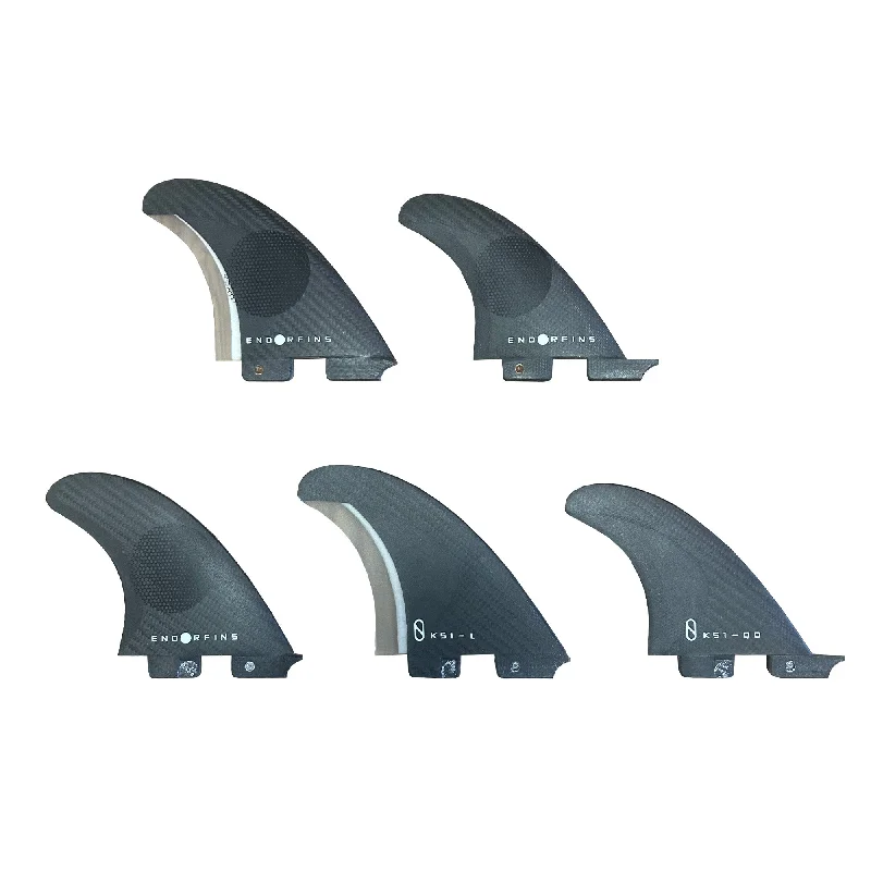 surf fins for relaxed surfing-Endorfins KS-1 Quad Used Surfboard Fins - Black