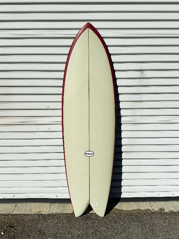 surfboards for long-distance paddling-5'10" M1 Fish Red Tan Surfboard