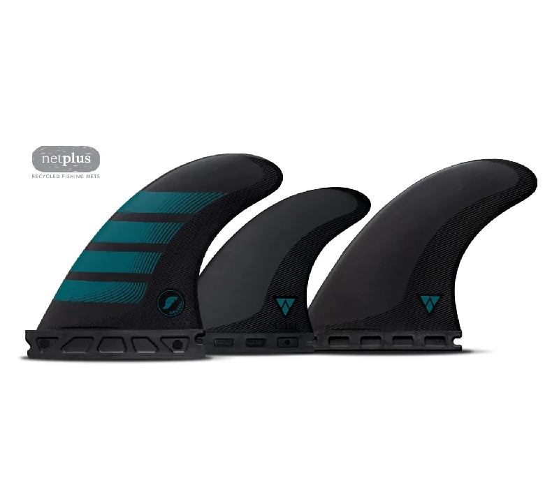 surf fins for powerful wave rides-Future Fins F4 Alpha 5-Fin Set Carbon-Aqua S