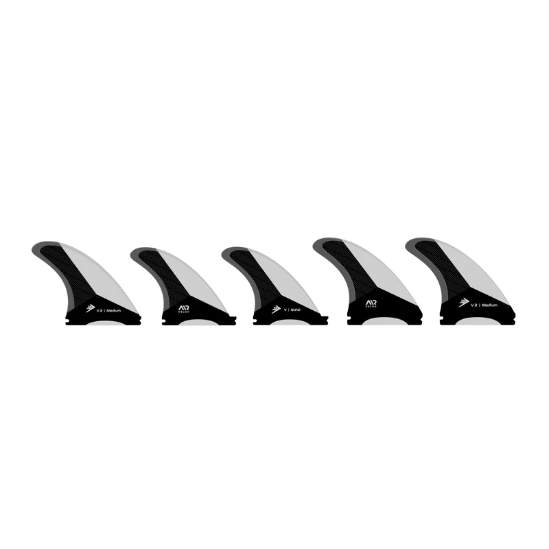 surfboard fins for power and speed-Firewire Velox  Tri/Quad Fin Set-White/Charcoal-Medium