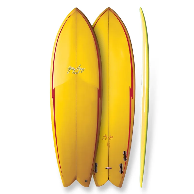 wide surfboards for stability-GERRY LOPEZ SOMETHING FISHY 6'4"  YELLOW 44.2L