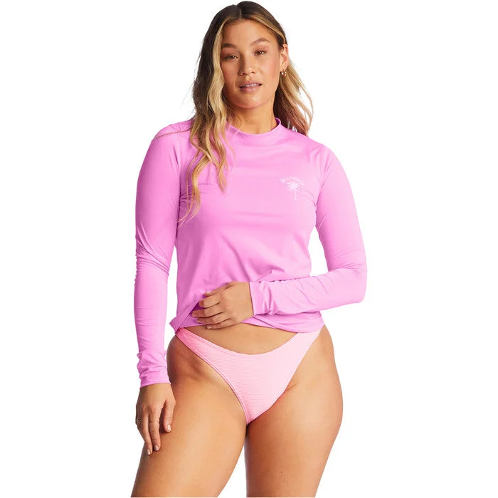 best surf clothes for women-Billabong Womens Core Loose Fit Long Sleeve Rashguard